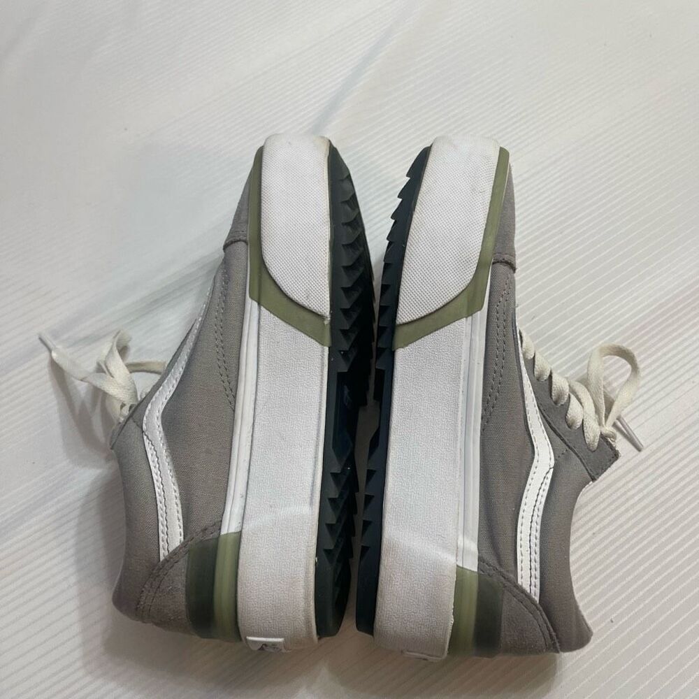 Vans Old Skool Stacked Sneakers Shoes White Gray Skate Casual Size 6.5 6 1/2 - Picture 6 of 8